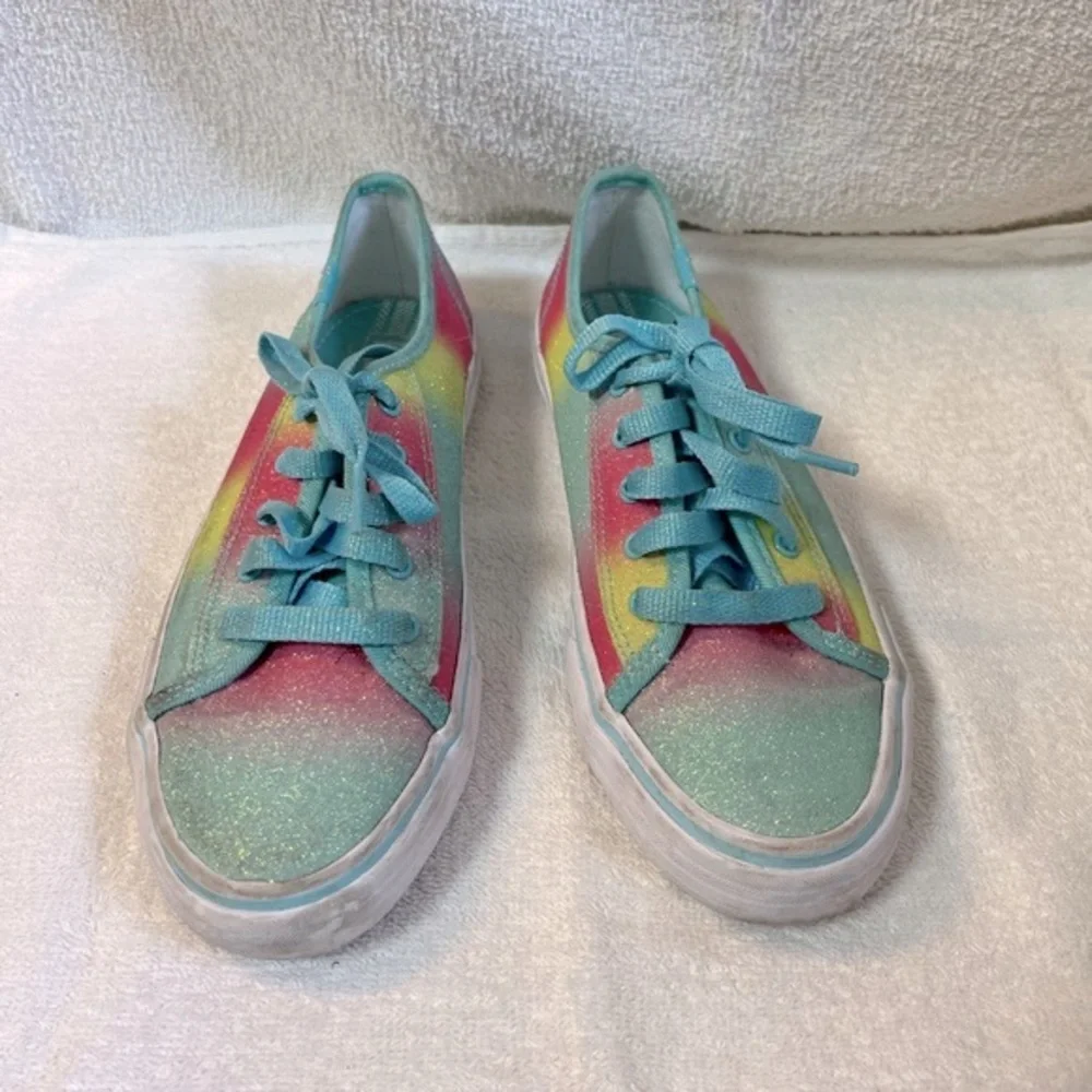 Keds Double Up rainbow glitter girls sneakers in size 3